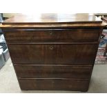 A 19th century German Biedermeier Mahogany chest o