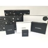 A collection of seven Authentic Chanel boxes Of gr