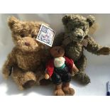 Russ bears, 3x plush bears, Gregory antique reprod