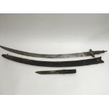 A ceremonial sword and sheath together with a dagg