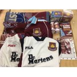 A collection of vintage West Ham Utd shirts and me