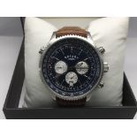 A boxed gents Rotary chronograph watch.