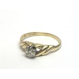 An 18ct gold solitaire diamond ring, approx.25ct,