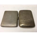 Two silver cigarette cases .180 grams