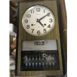 A Vintage key wind Seiko 30 day wall clock with da