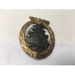 A German WW2 Kriegsmarine high sea badge