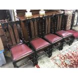 4 Oak dining chairs - NO RESERVE