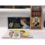 Vintage double sided plastic advertising sign for