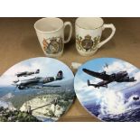 A collection of commemorative Mugs and collectors