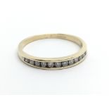 A 9ct gold half eternity diamond ring, approx.20ct