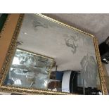 Three Gilt framed engraved mirrors