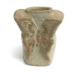 A Bernard Rooke vase in the form of a butterfly, a