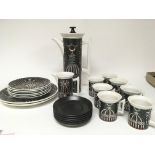 A Portmeirion Pottery Magic City coffee set design