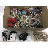 A box of costume jewellery.