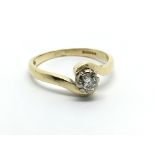 An 18carat gold ring set with a Solitaire diamond