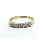 A 9ct gold seven stone diamond ring, approx.25ct,