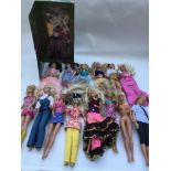 A collection of loose old Barbie dolls and 1 Sindy