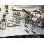 Gullivers puppets, 5x stringed Skeleton puppets, n