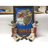 Vintage Force Flakes original advertising mirror,