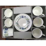 A boxed wedgewood clementine pattern coffee set Plus a small group of other boxed Wedgwood, and Webb