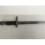 A Ottoman Turkish short bayonet AS/FA with scabbar