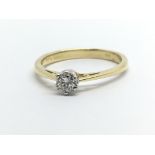 An 18ct gold solitaire diamond ring, approx.25ct,