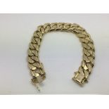 A 14ct gold gents bracelet, approx 95g.