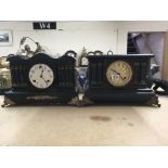 2 pillar Design mantle clocks - NO RESERVE