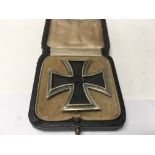 A German WW2 iron cross 1 st cited in case .