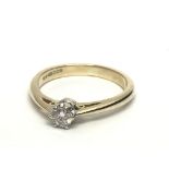 An 18ct gold solitaire diamond ring, approx.20ct,