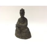 Old bronze figure of a Buddha