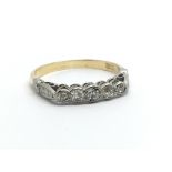 An 18ct gold five stone diamond ring, approx.20ct,