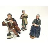 Three Royal Doulton figures The Professor The cup