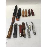 Included is an assortment of various knives.