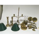 A collection of brass ware including small ornamen