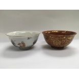 Two Republic era ceramic bowls, one decorated with