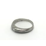 An 18ct white gold five stone diamond ring, approx