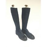 A pair of authentic denim and leather ladies chann