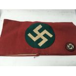 A German WW2 party armband and badge.