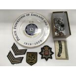 A collection of police related items including but