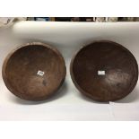 Included is a pair of African wooden bowls.