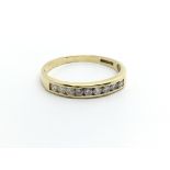 A 9ct gold half eternity diamond ring, approx.33ct