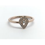 A Thomas Sabo silver ring with a rose gold tone an