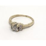 An 18ct gold five stone diamond ring, approx.25ct,
