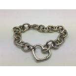 A Tiffany & Co sterling silver open heart clasp br