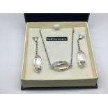 A boxed Swarovski elements jewellery set.