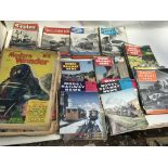 A collection of railway magazines, including Model railway news from 1953-1962, Trains illustrated