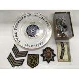 A collection of police related items including buttons, badges, sew on patches etc - NO RESERVE