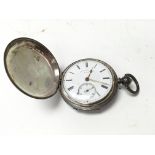 A hallmarked silver cased pocket watch by Thomas Russell & Sons. 87369..