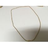 A box link necklace stamped 21k weight 13g